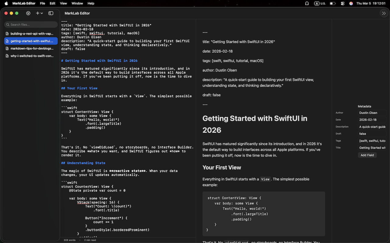 MarkLab Editor screenshot 2